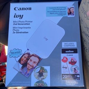 Canon Ivy 2nd Gen Mini Photo Printer - White